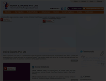 Tablet Screenshot of indiraexports.com
